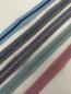Mobile Preview: Spiralreißverschluss 5mm Stripes Blau Weiß mit schwarzer Spirale "ohne Zipper"